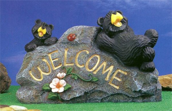 Welcome Bear Duo Sculpture